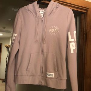PINK zip up sweatshirt jacket